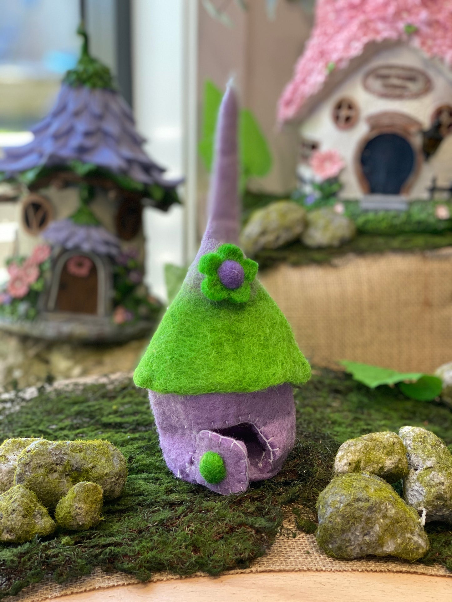 Felt Tiny Tooth Fairy Home - Purple