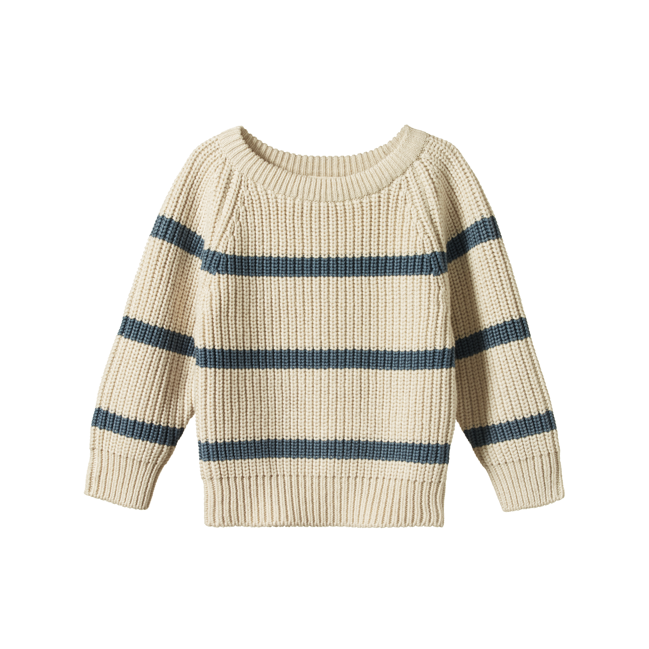 Billy Jumper - Oatmeal Marl & Sky Blue Stripe