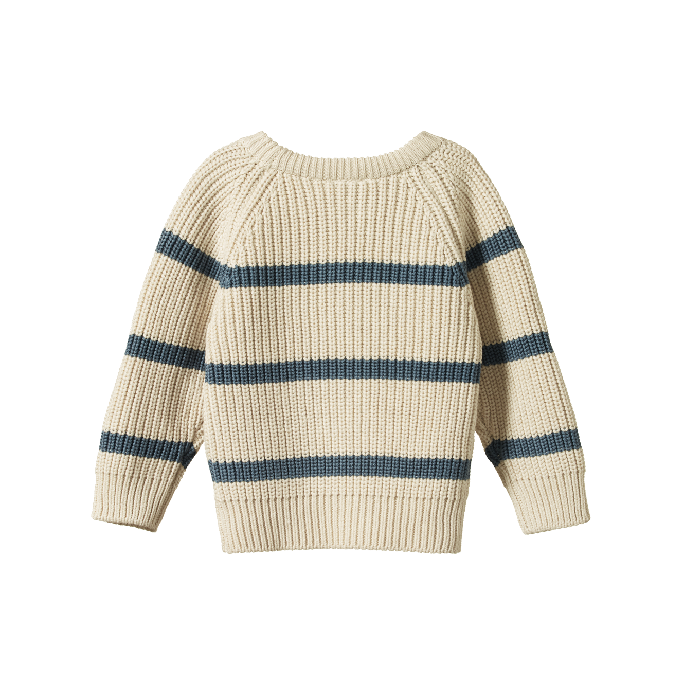 Billy Jumper - Oatmeal Marl & Sky Blue Stripe