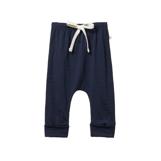 Merino Drawstring Pants - Navy