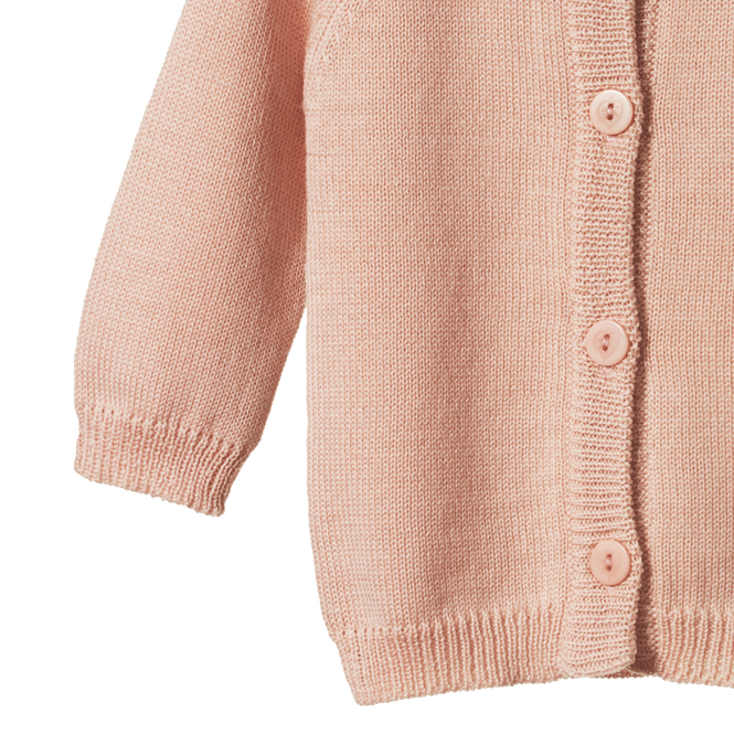 Merino Knit Cardigan Rose Dust