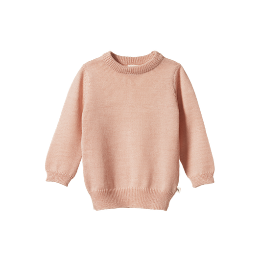 Merino Knit Pullover Rose Dust