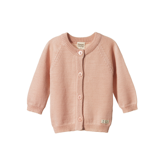 Merino Knit Cardigan Rose Dust